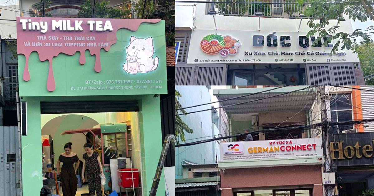 Các công trình bảng hiệu quảng cáo thực tế của Nguyên Khang tại TPHCM