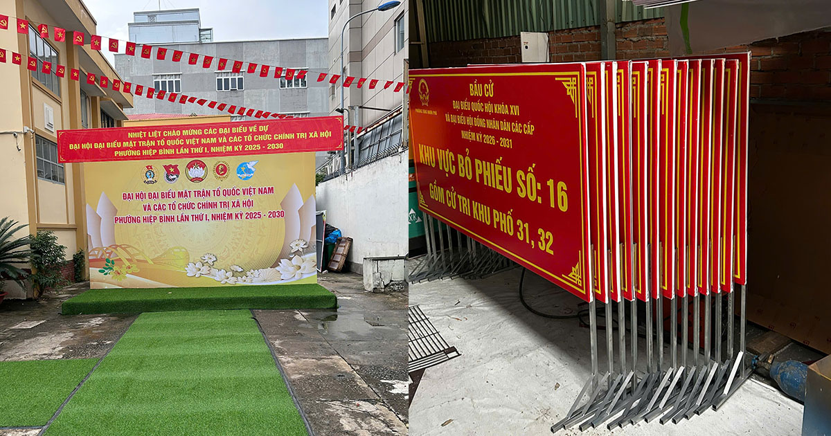 Công trình thi công bảng hiệu bạt Hiflex