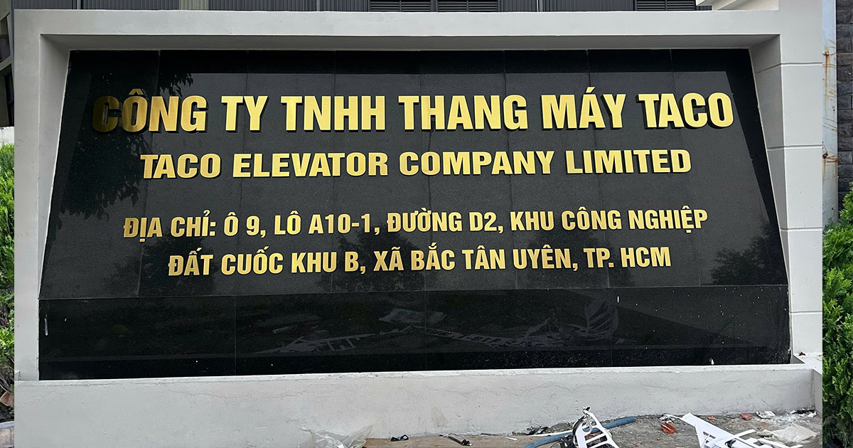 Công trình bảng hiệu inox do Nguyên Khang thi công
